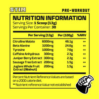 Thumbnail for Beast Pharm STIM nutrition information