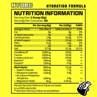 Thumbnail for Beast Pharm HYDRO Lemon Sherbet nutrition information