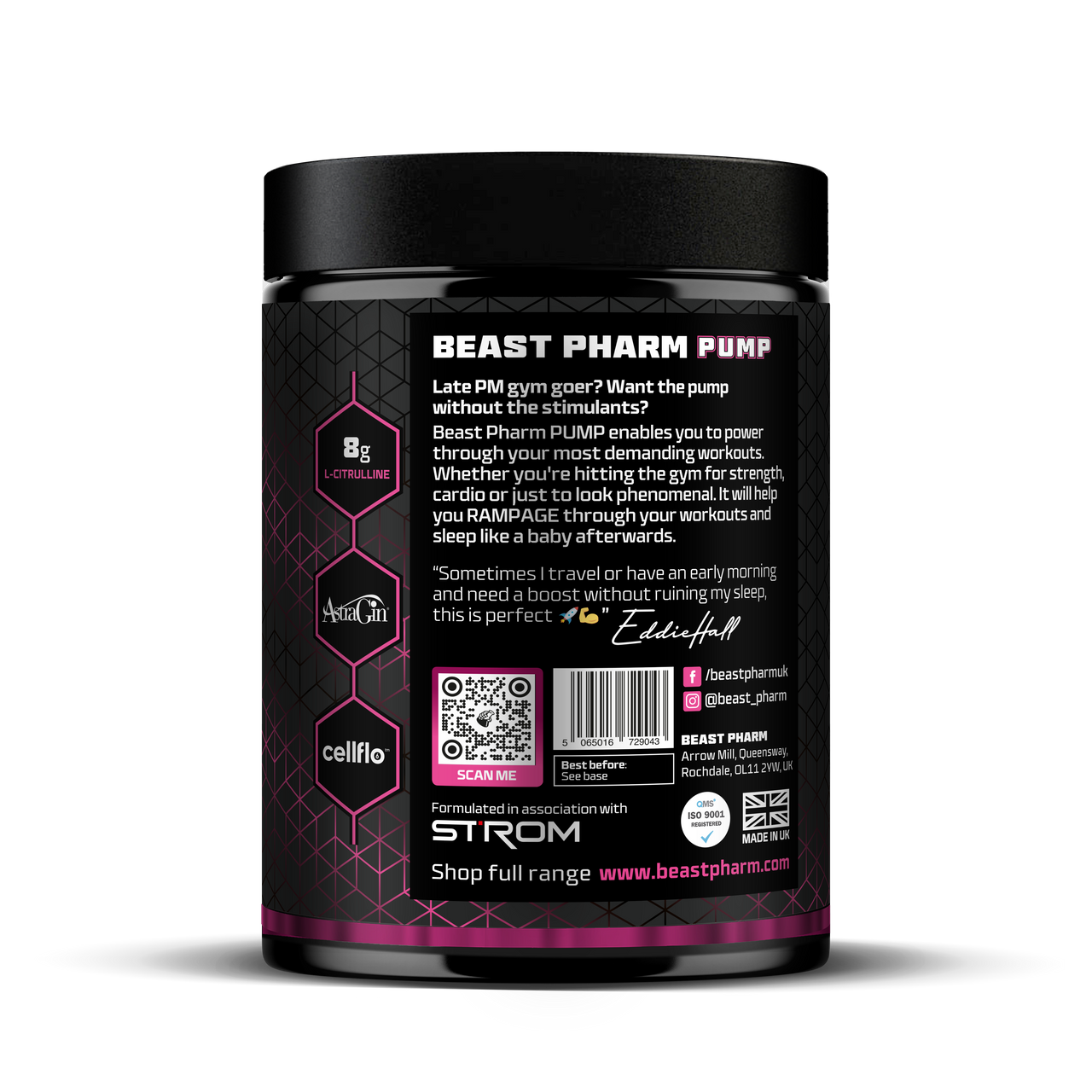 Beast Pharm PUMP Stimulant Free Pre-Workout
